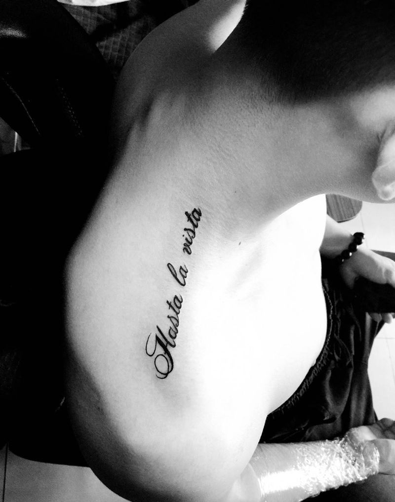 今日工作小清新两枚完成纹身图片_字符清新手臂肩部纹身图案