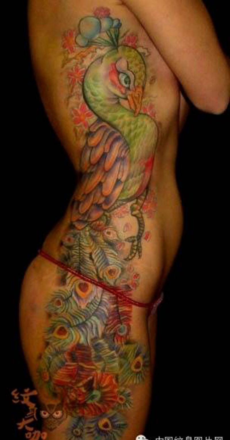 那些孔雀！纹身图片_