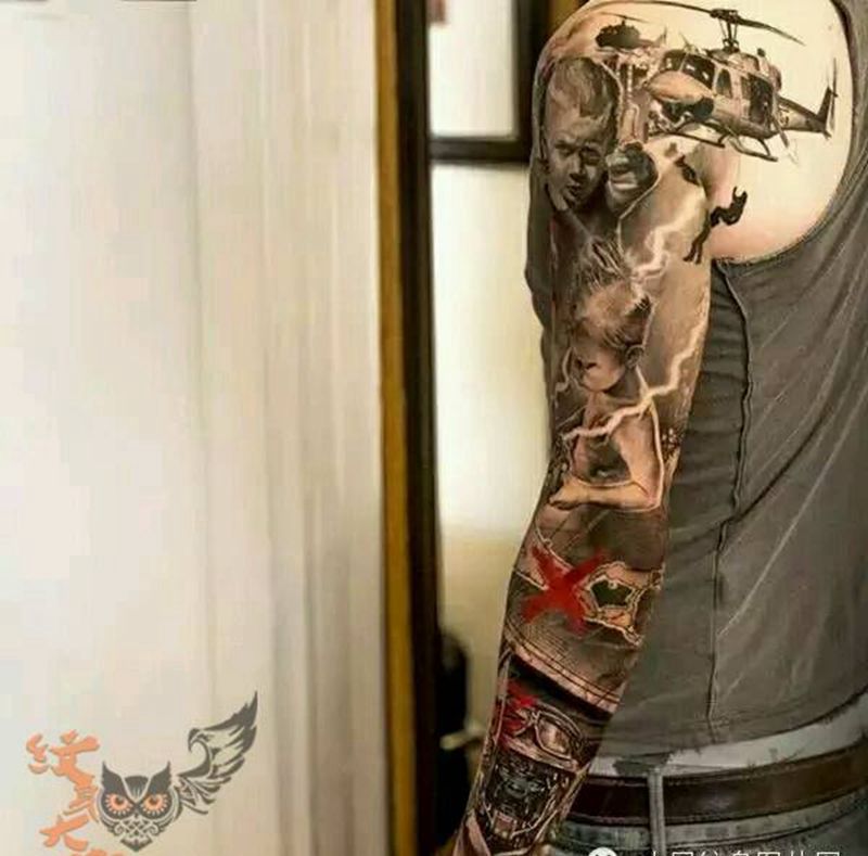 那些牛逼花臂!纹身图片_