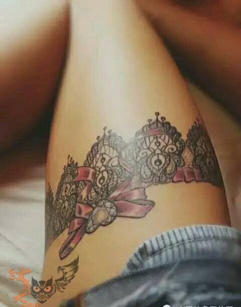 那些性感蕾丝！纹身图片_