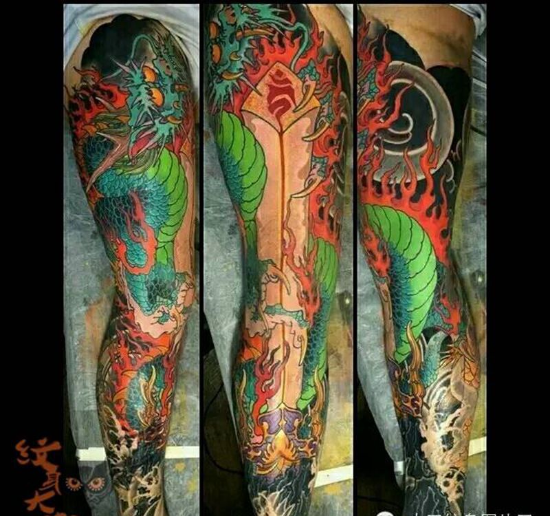 那些传统花臂!纹身图片_