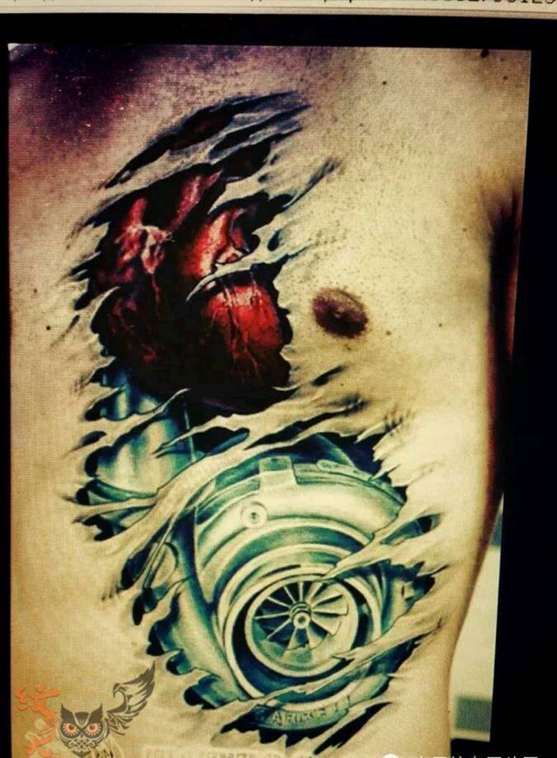 那些3D机械!纹身图片_