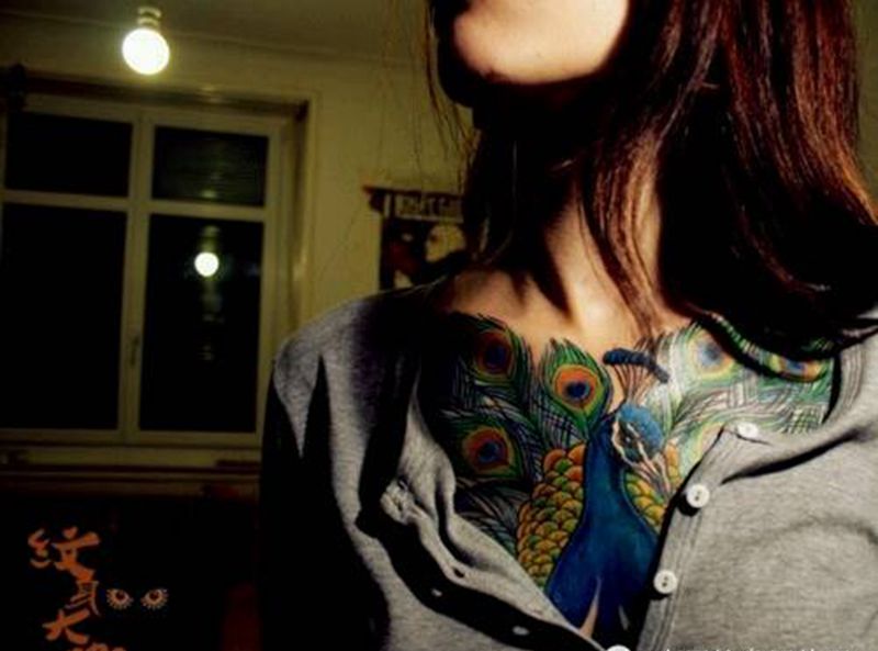 那些孔雀！纹身图片_