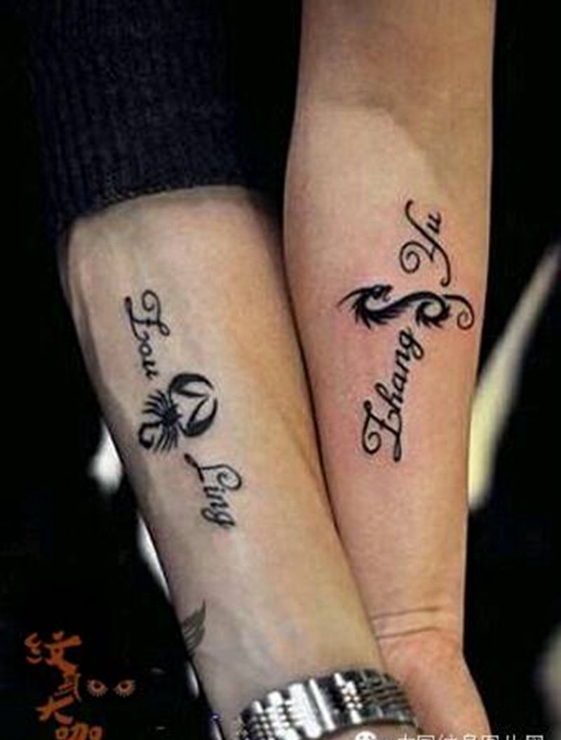 那些情侣！！纹身图片_