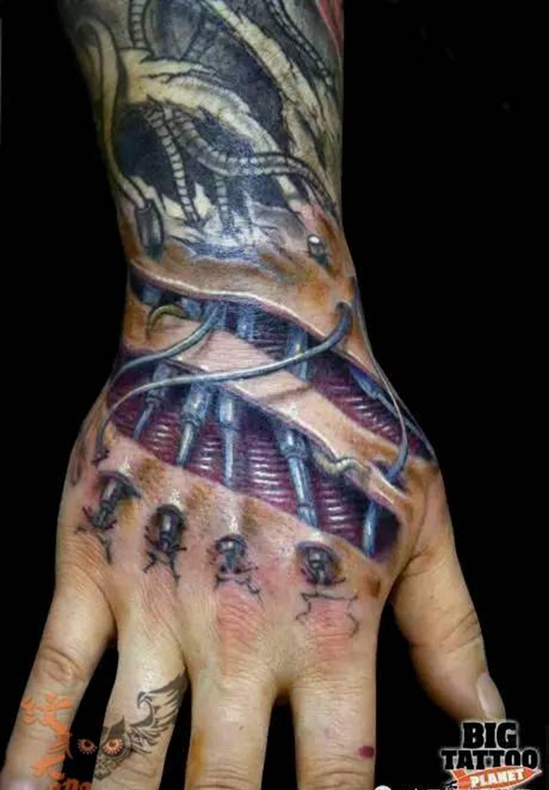 那些3D机械!纹身图片_