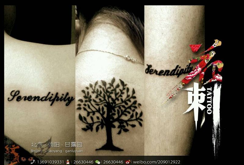 早期小图作品!纹身图片_欧美背部字符植物图腾纹身图案