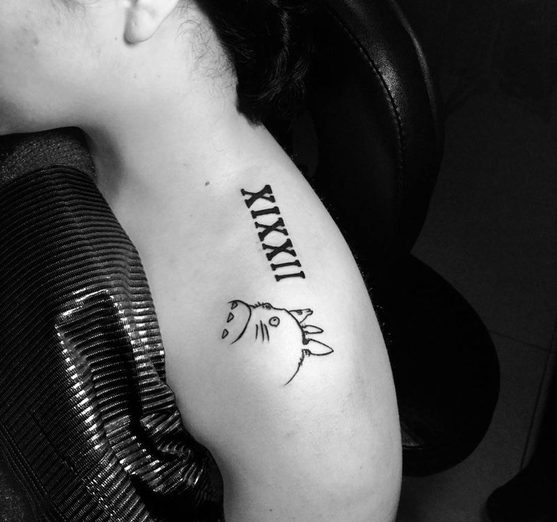 今日两枚小图作品!纹身图片_成品手部肩部清新字符图腾动物纹身图案