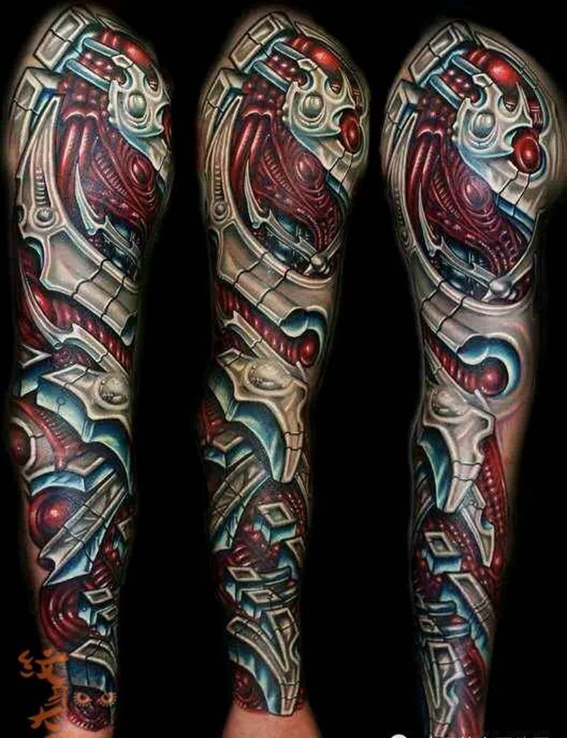 那些3D机械!纹身图片_