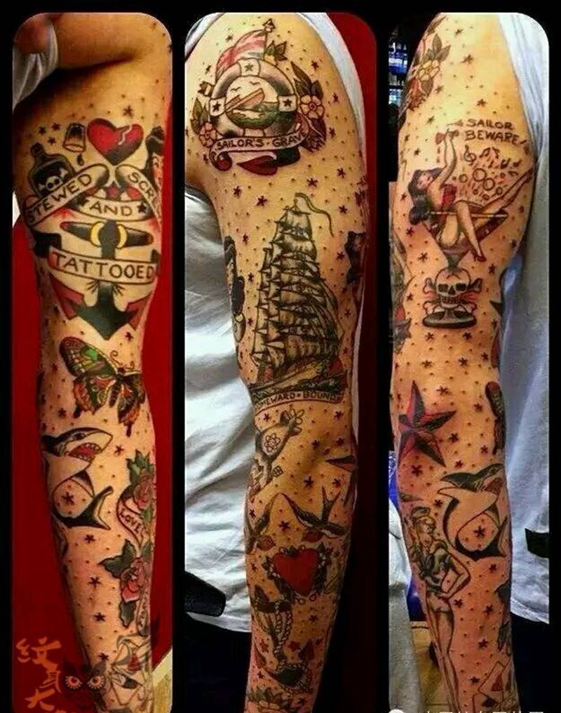 那些牛逼花臂!纹身图片_