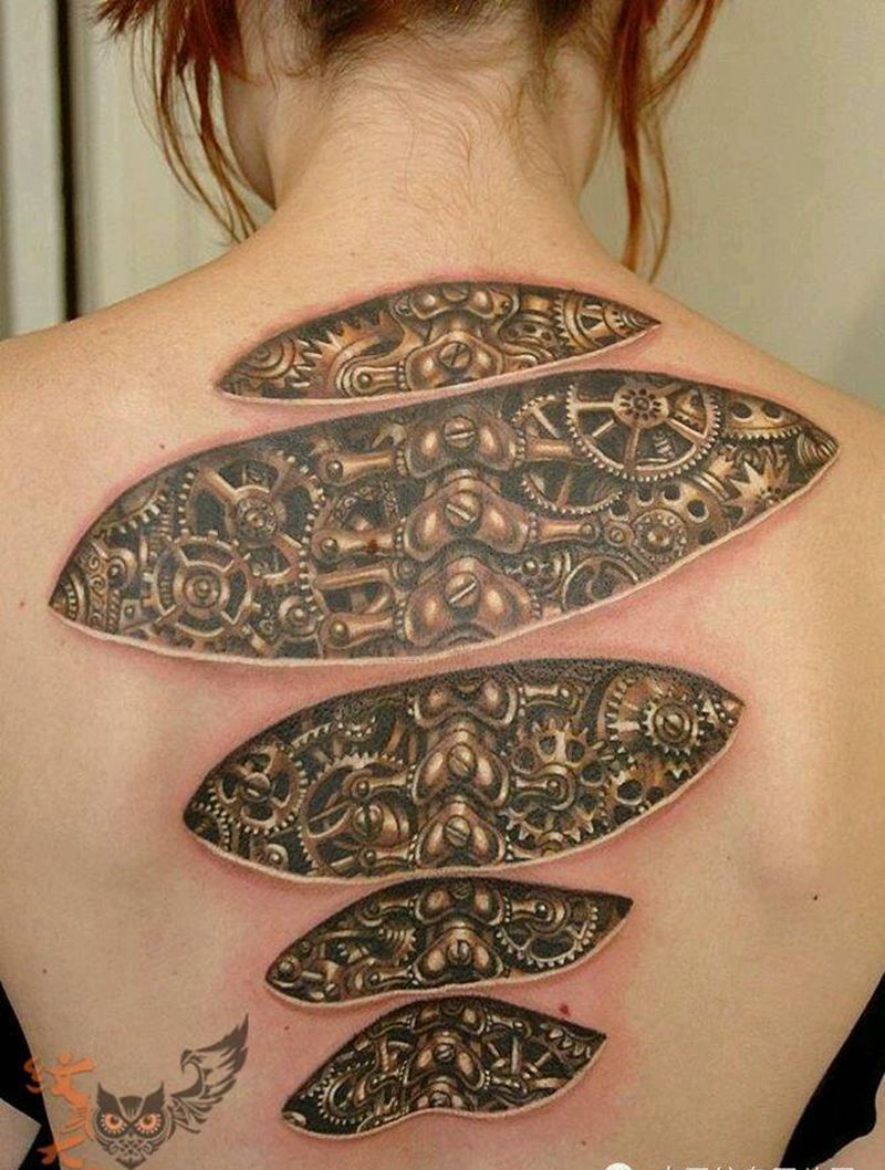 那些3D机械!纹身图片_