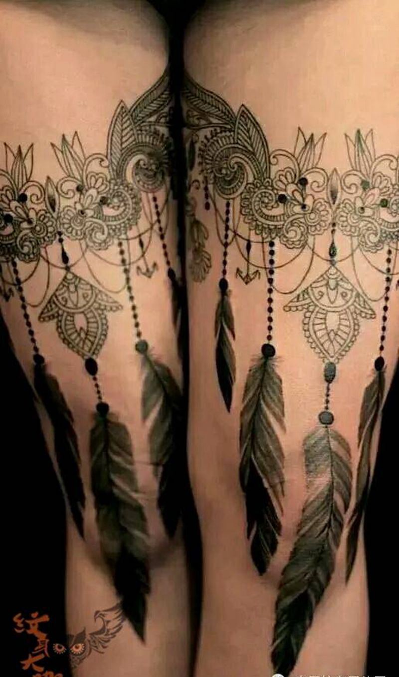 那些性感蕾丝！纹身图片_