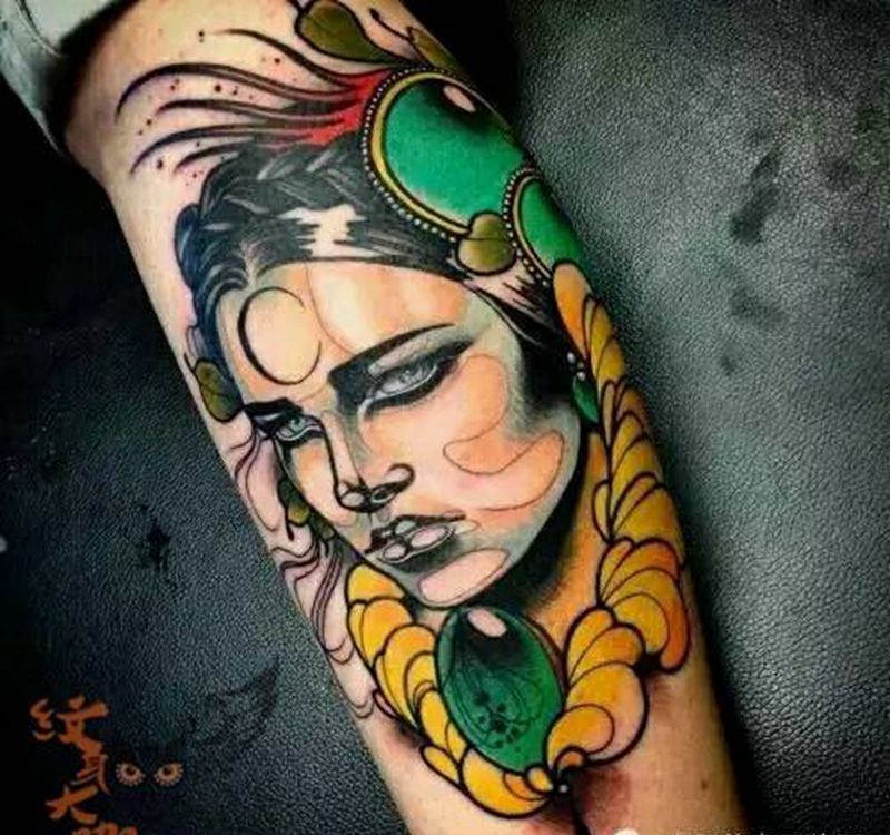 那些school妹子！纹身图片_