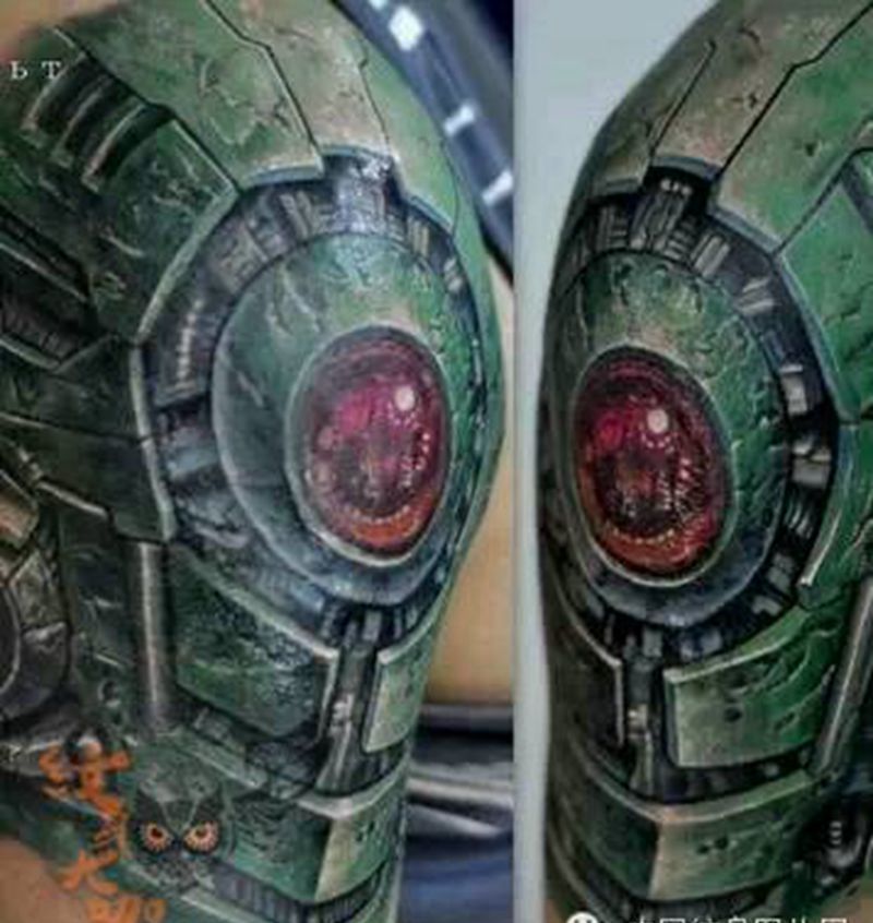 那些3D机械!纹身图片_