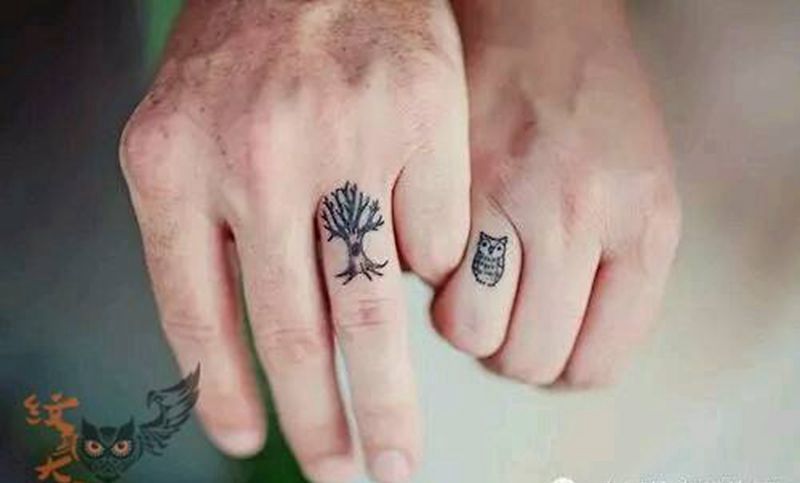 那些情侣！！纹身图片_