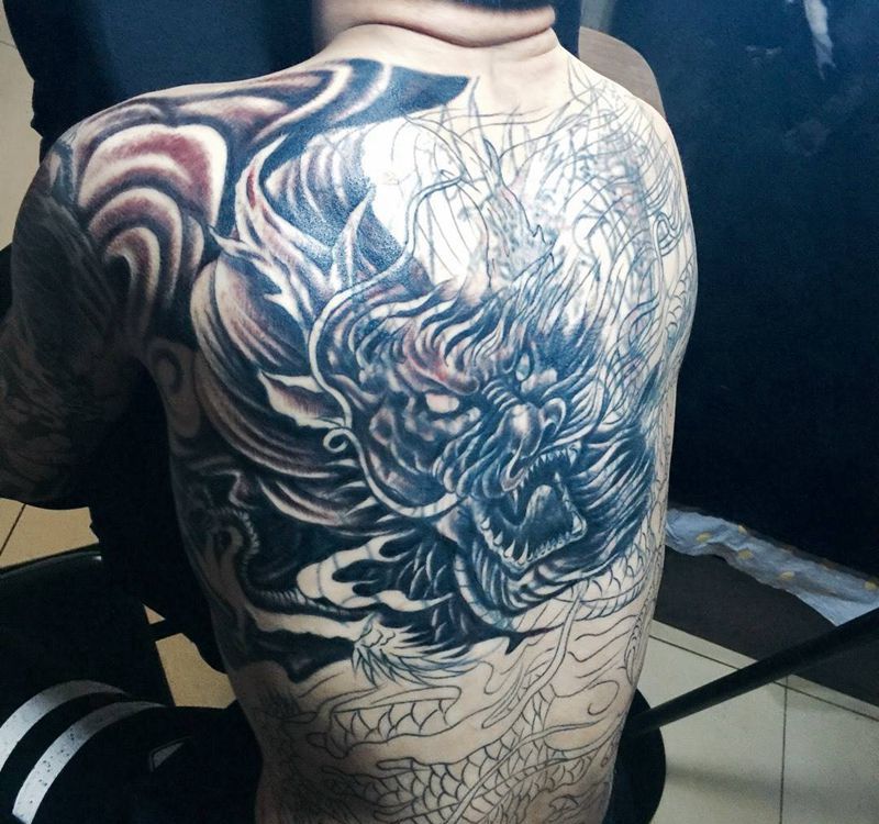 今日工作遮盖未完成纹身图片_