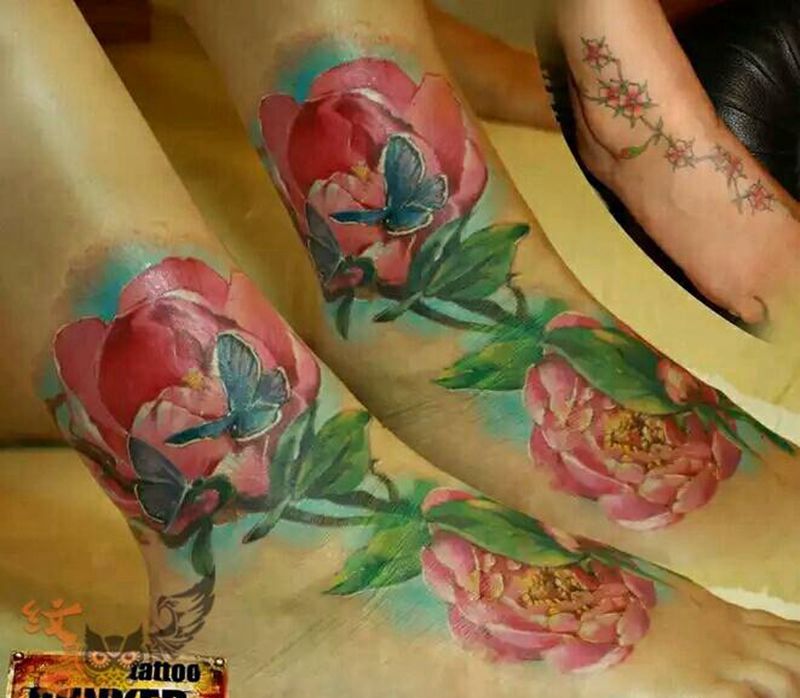 素材参考！花！纹身图片_