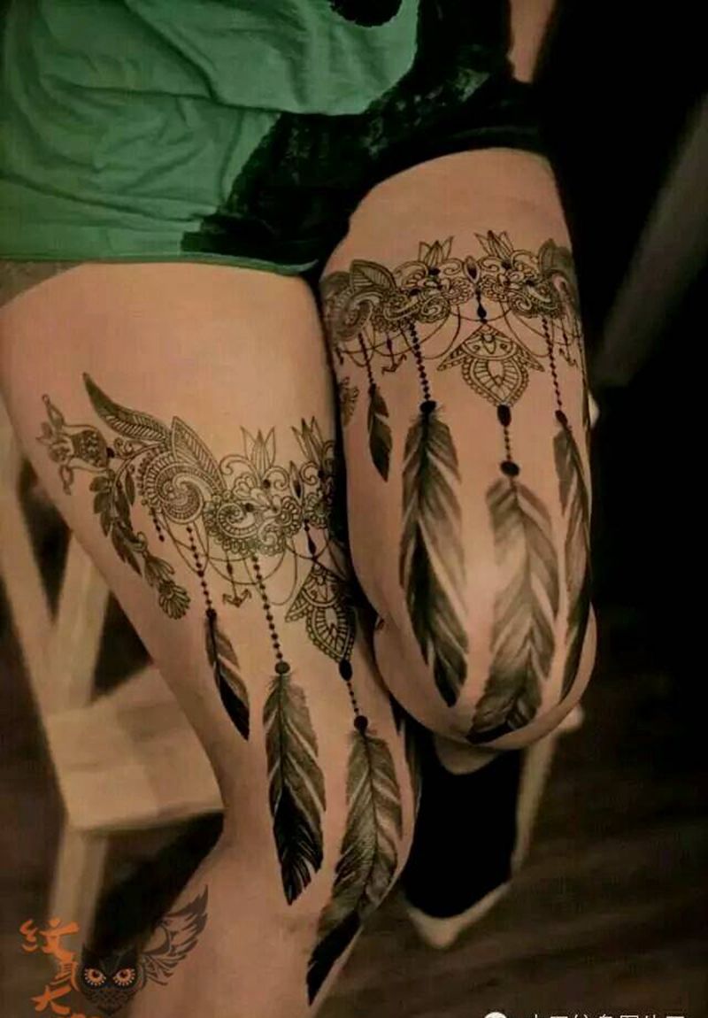 那些性感蕾丝！纹身图片_