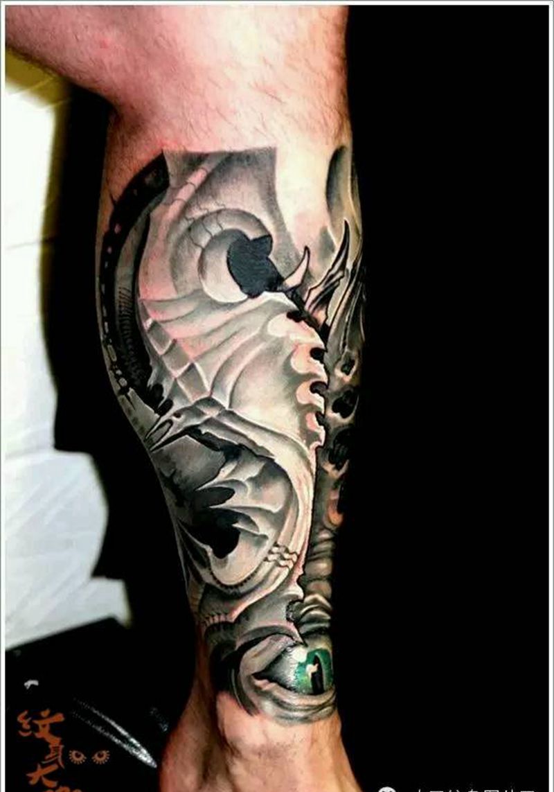 那些3D机械!纹身图片_