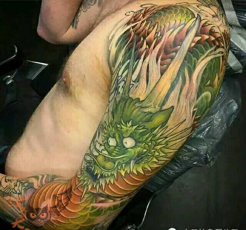 那些传统花臂!纹身图片_