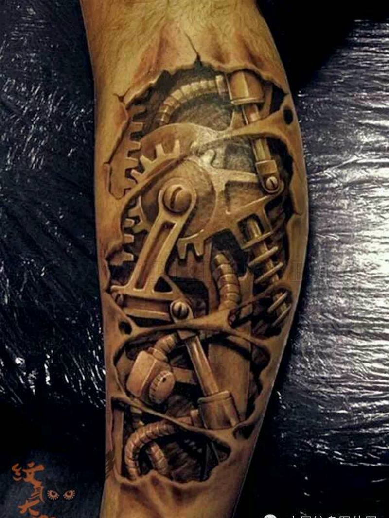 那些3D机械!纹身图片_