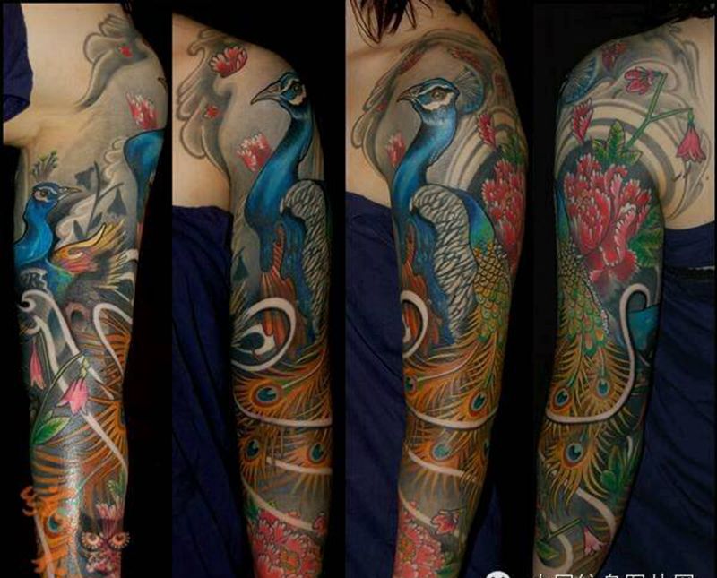 那些孔雀！纹身图片_