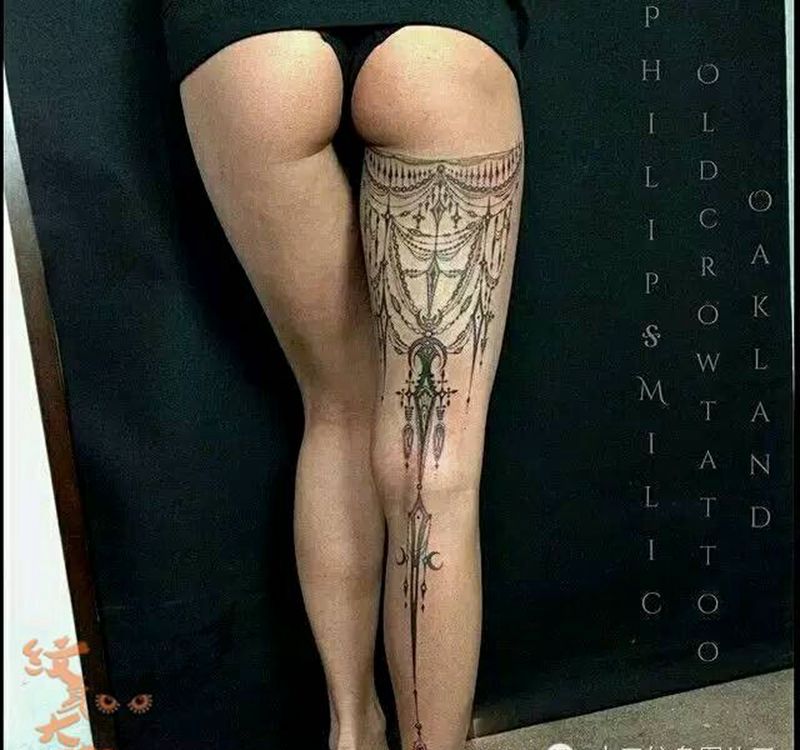 那些性感蕾丝！纹身图片_