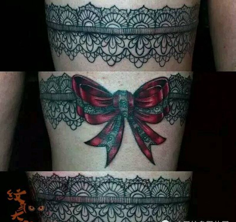 那些性感蕾丝！纹身图片_