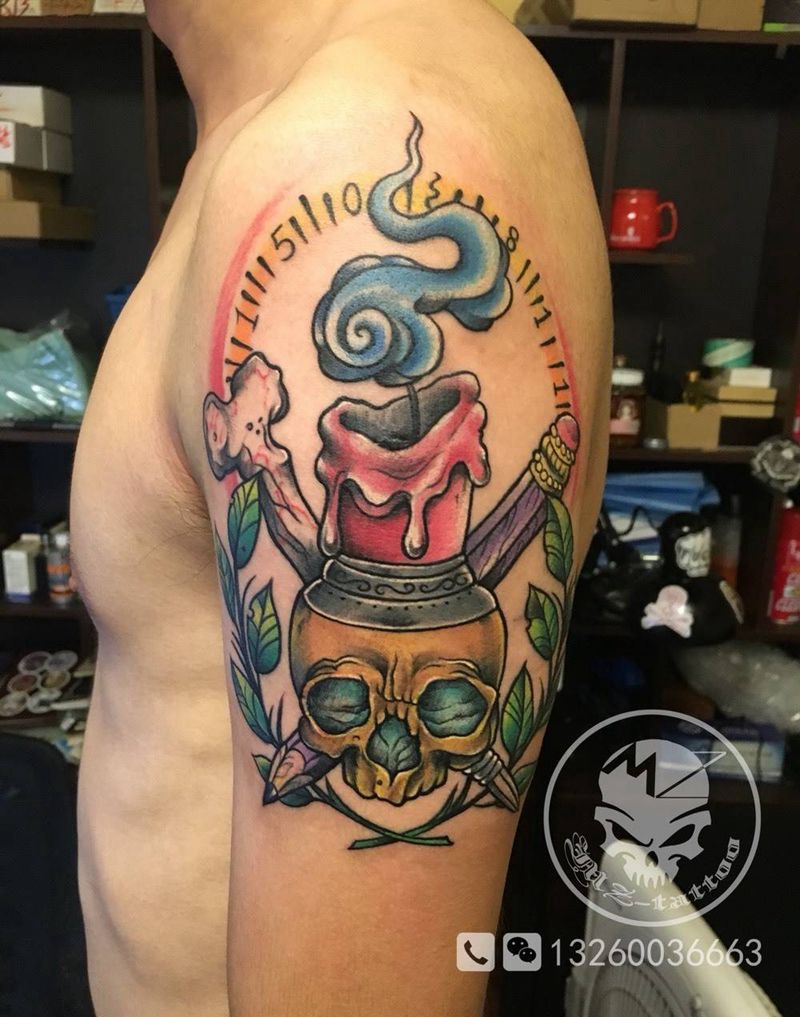 今日工作……school一枚纹身图片_