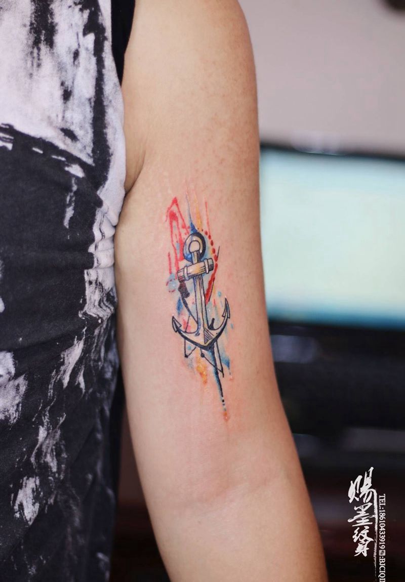 船锚纹身图片_