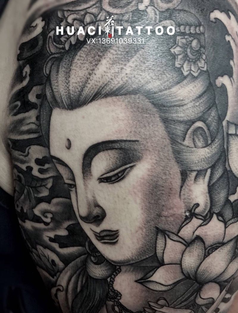 观音纹身图片_