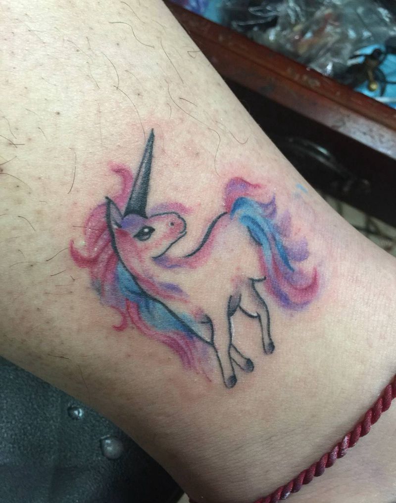 独角兽纹身图片_