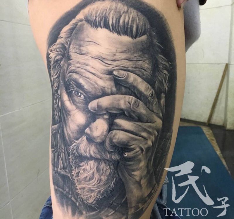 写实组，三等奖纹身图片_