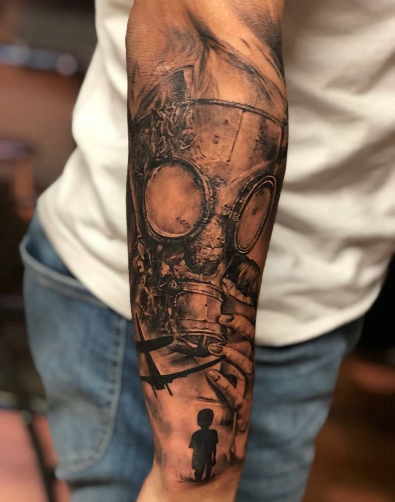 欧美花臂局部纹身图片_