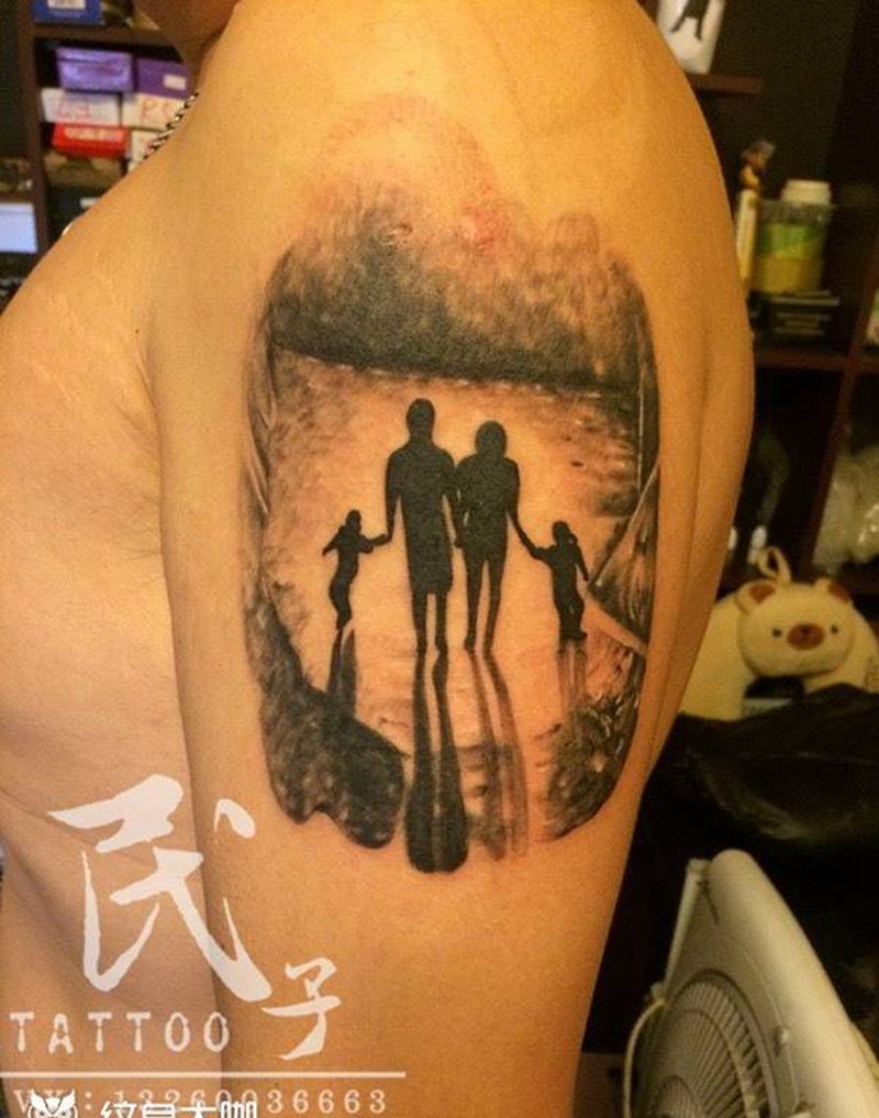 父爱如山纹身图片_成品纹身图案