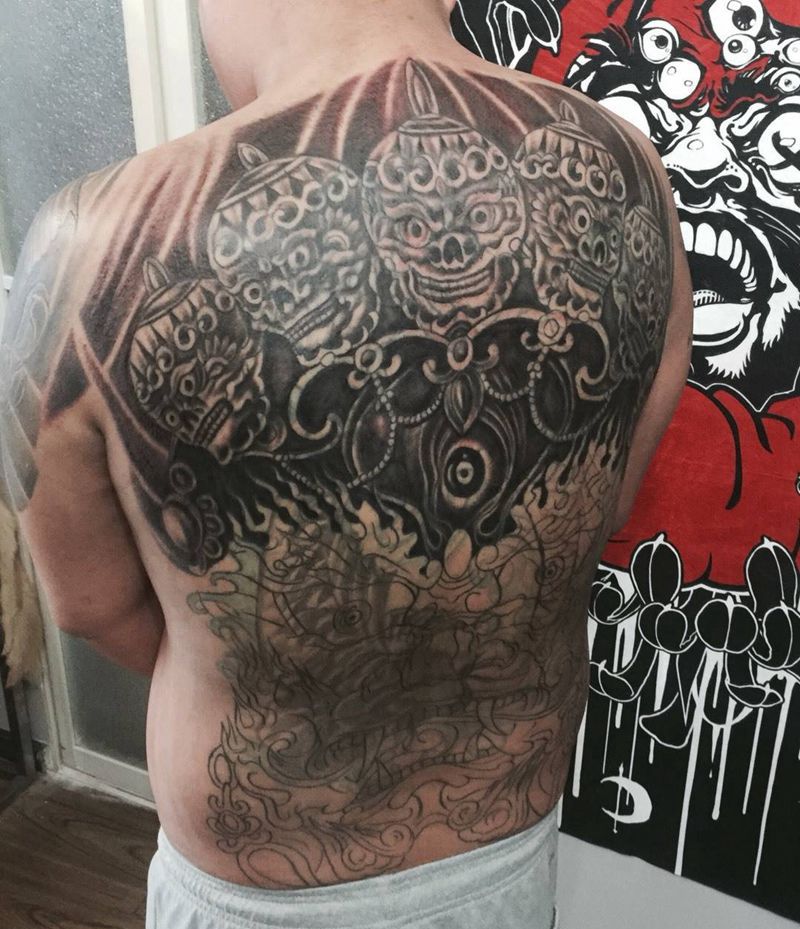 今日工作满背遮盖未完成下次继续纹身图片_