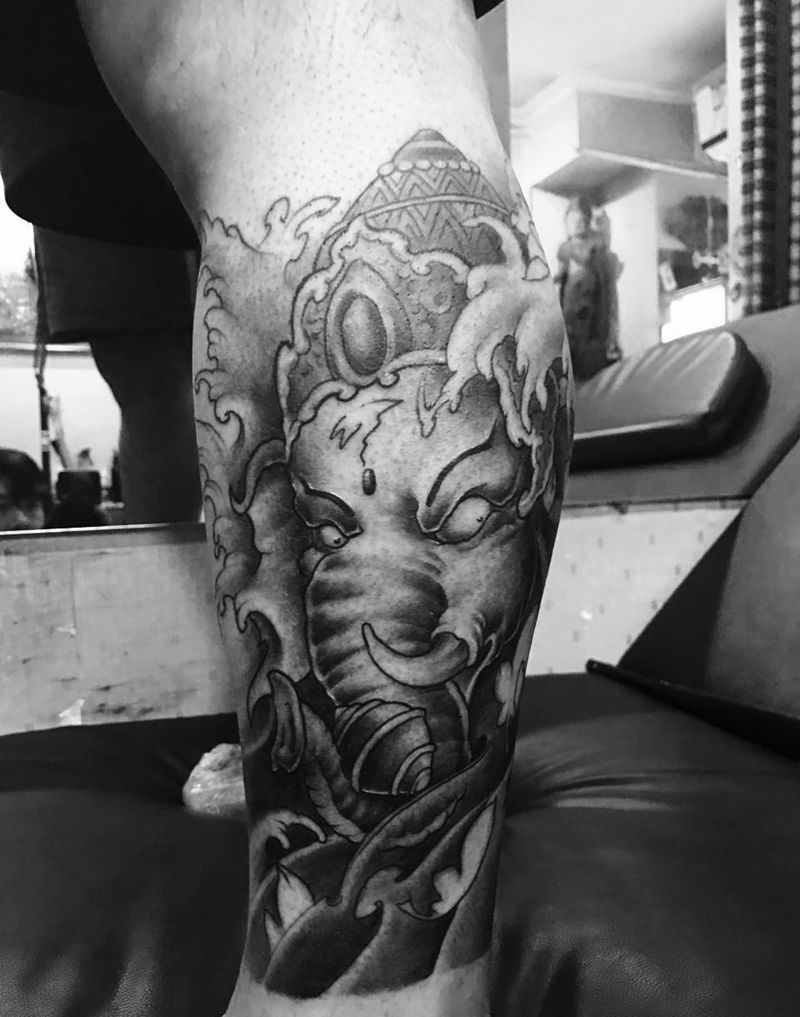 象神纹身图片_