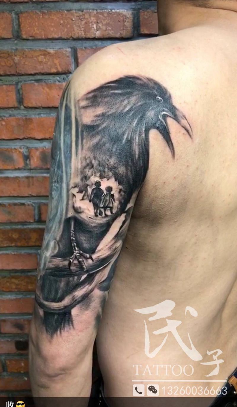 接小臂纹身图片_