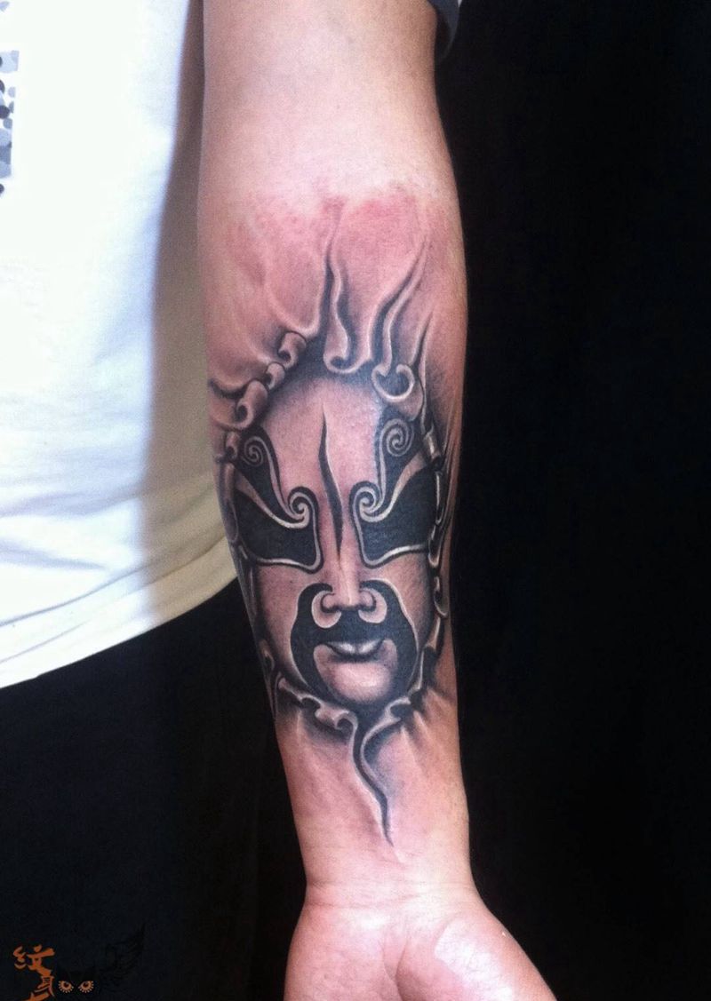 脸谱纹身图片_
