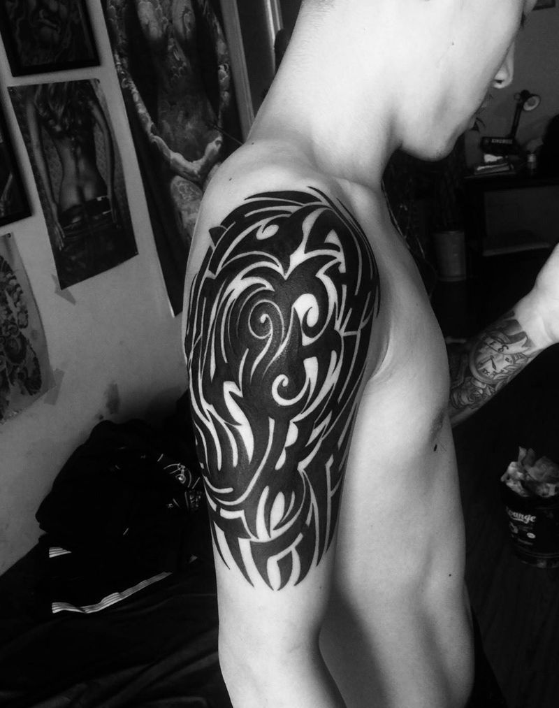 图腾修改纹身图片_成品手臂欧美图腾纹身图案