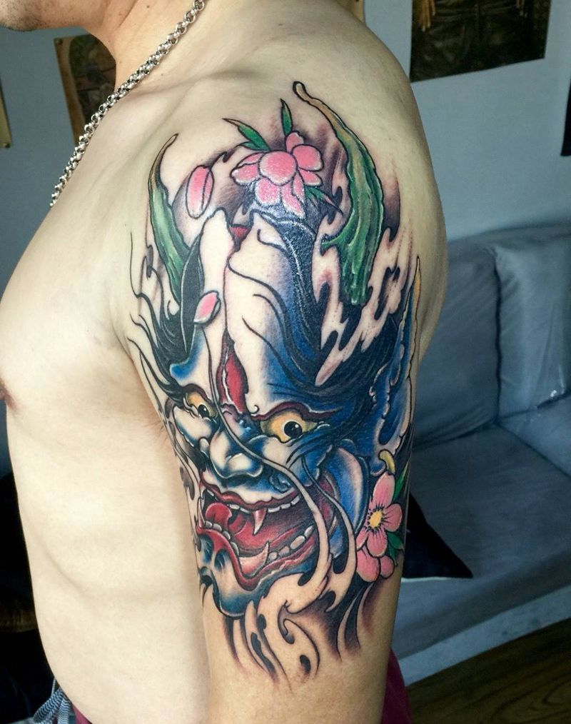 今日工作大臂般若完成纹身图片_