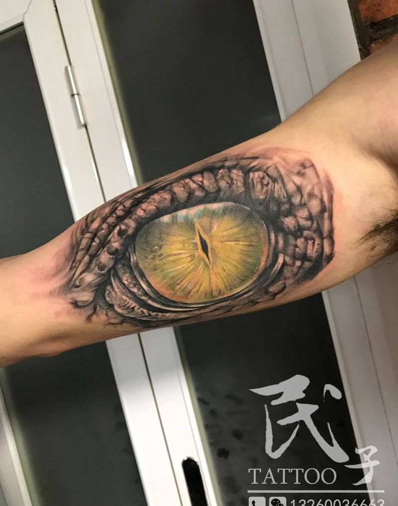 民子作品……鳄鱼眼纹身图片_