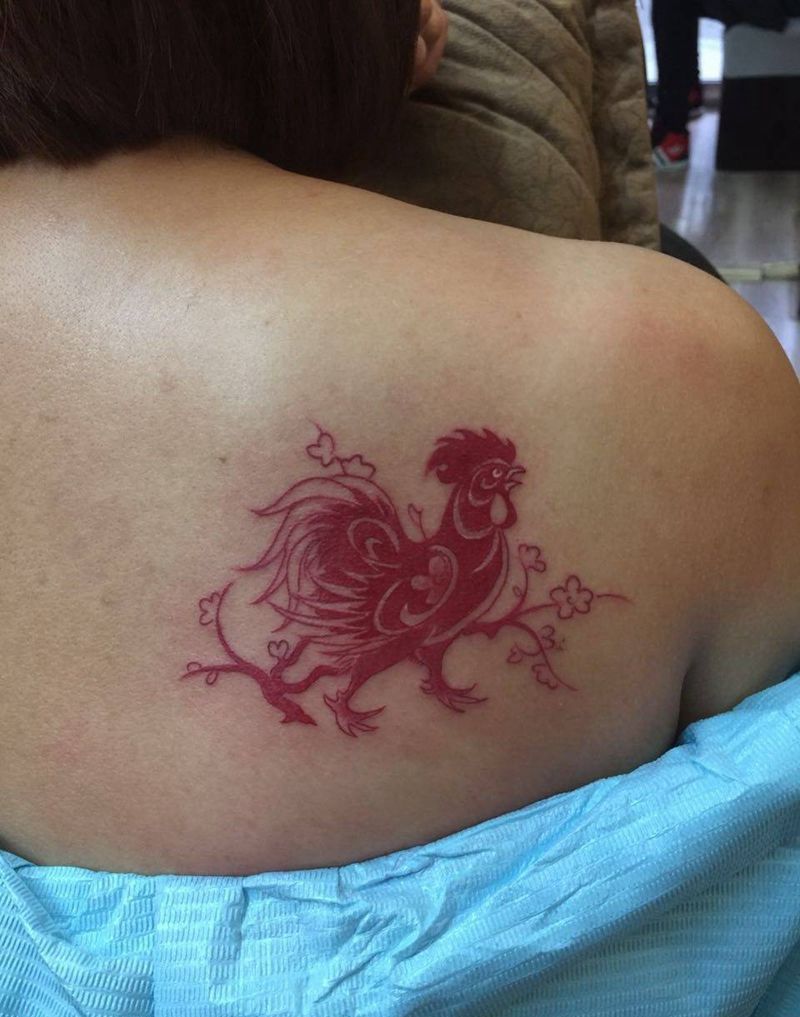 公鸡纹身图片_