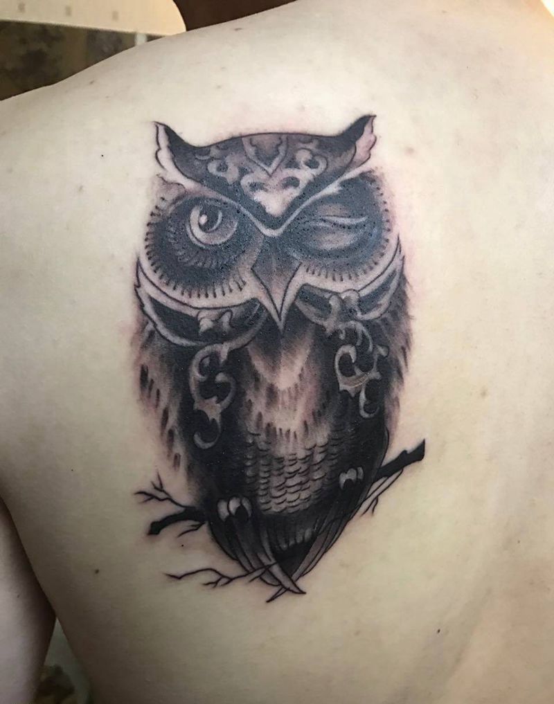猫头鹰纹身图片_