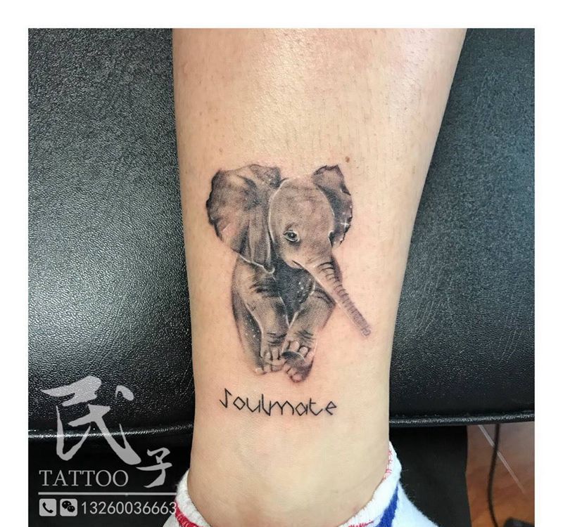 小象纹身图片_
