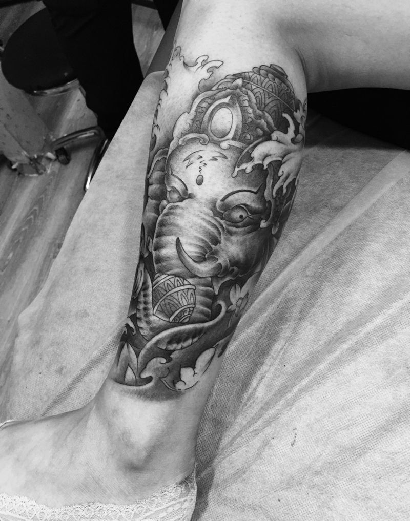 象神纹身图片_