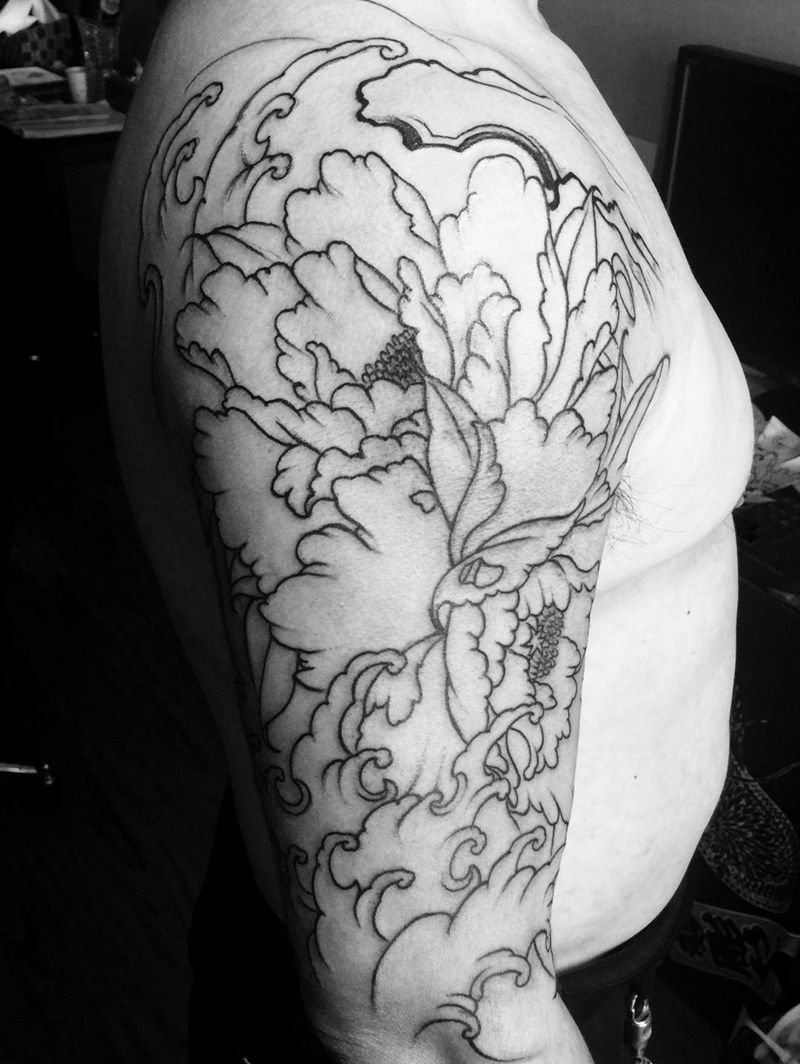 今日工作割线完成纹身图片_