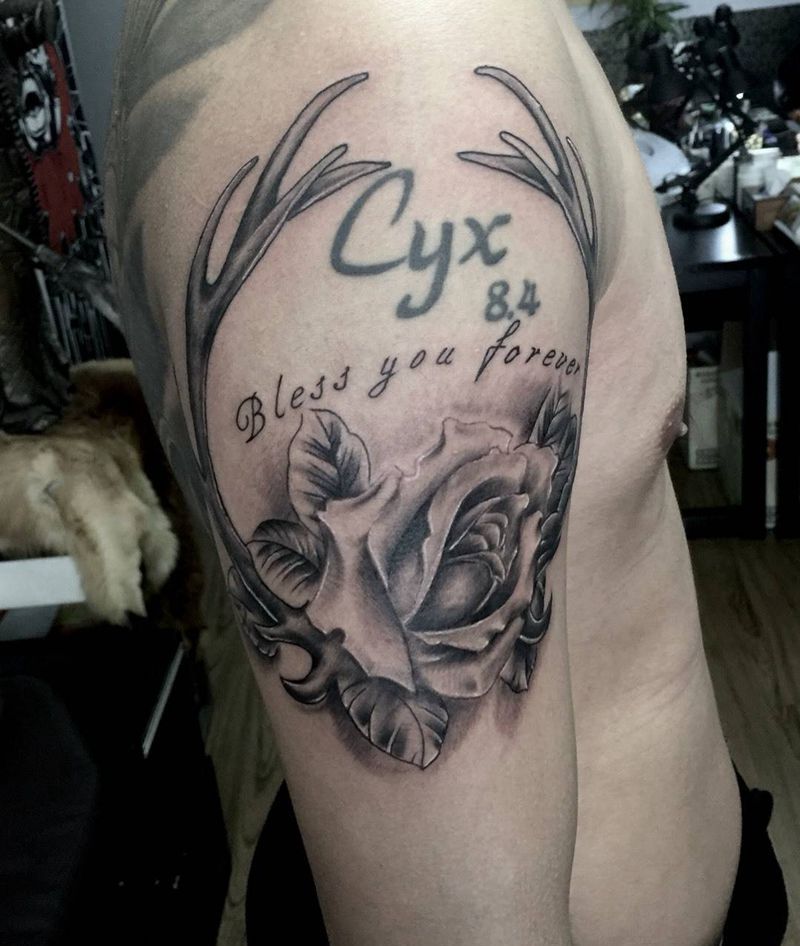 今日小宁工作完成纹身图片_欧美手臂写实动物植物纹身图案