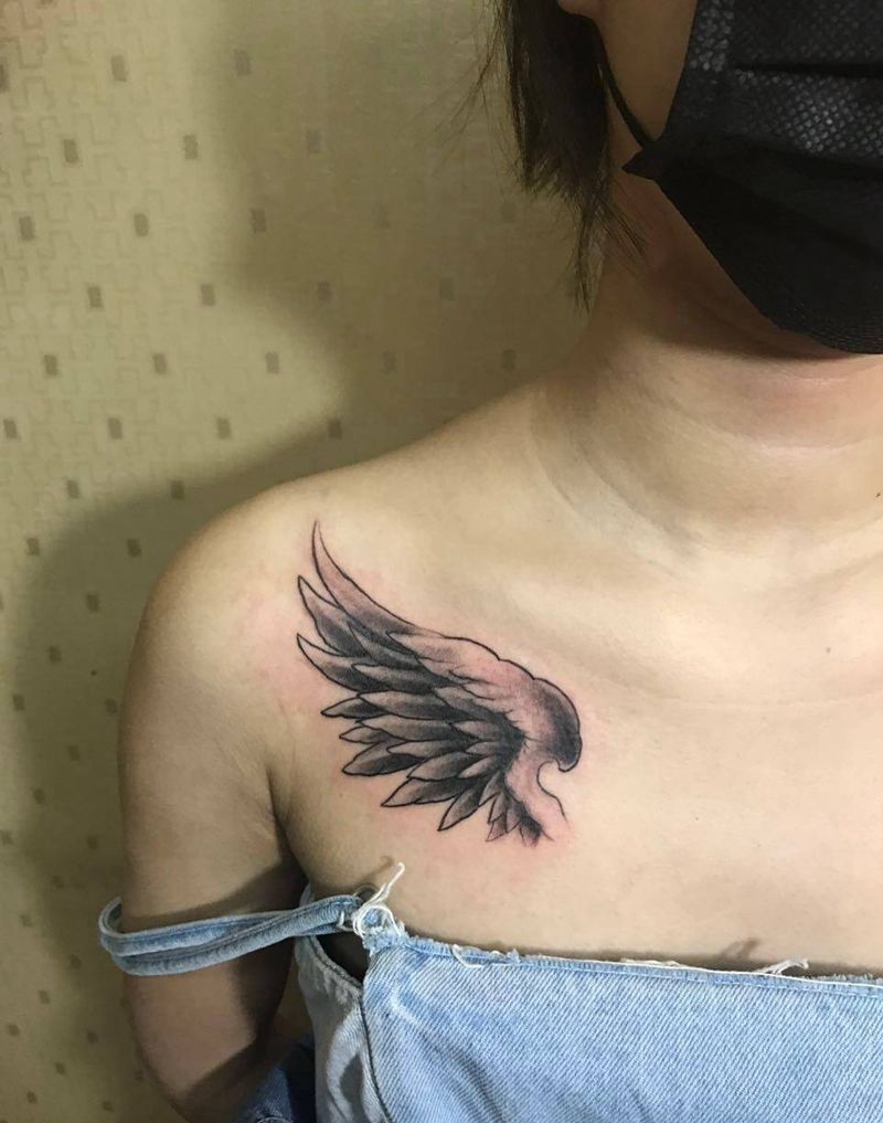 翅膀纹身图片_