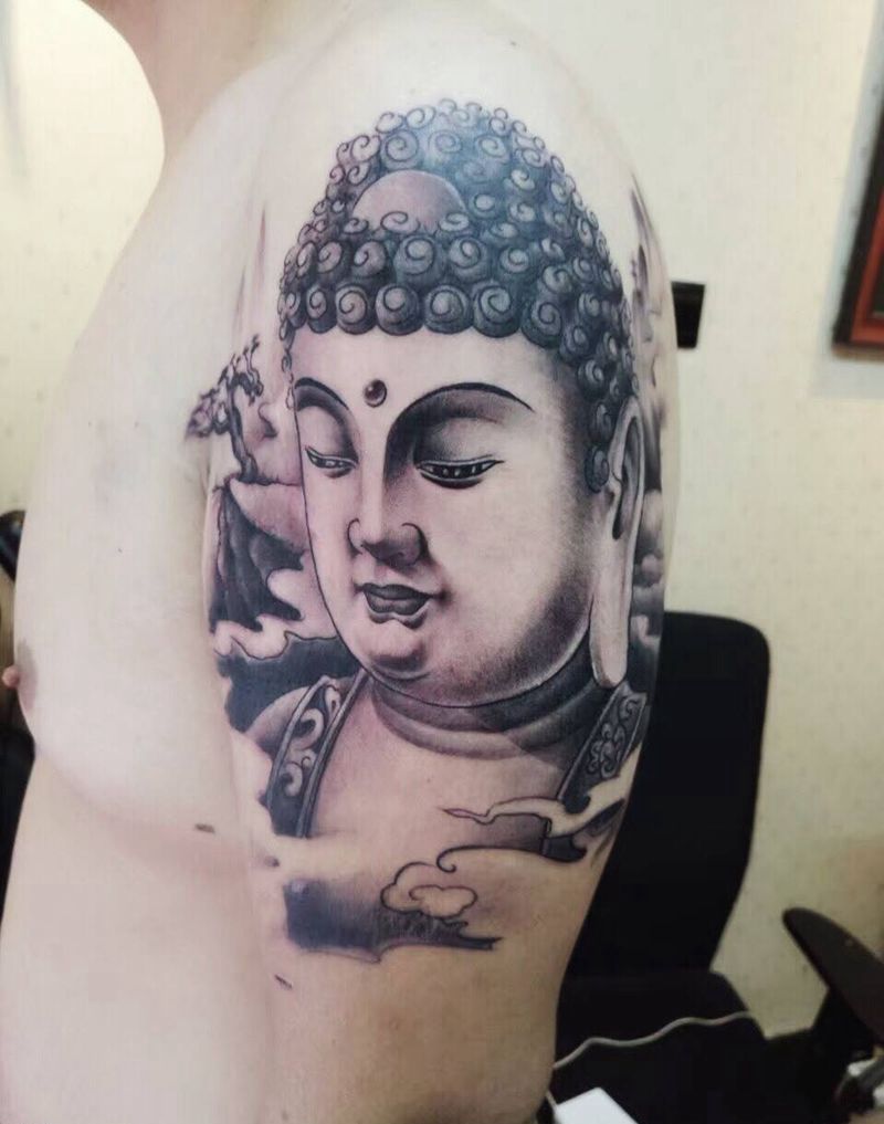 佛头纹身图片_