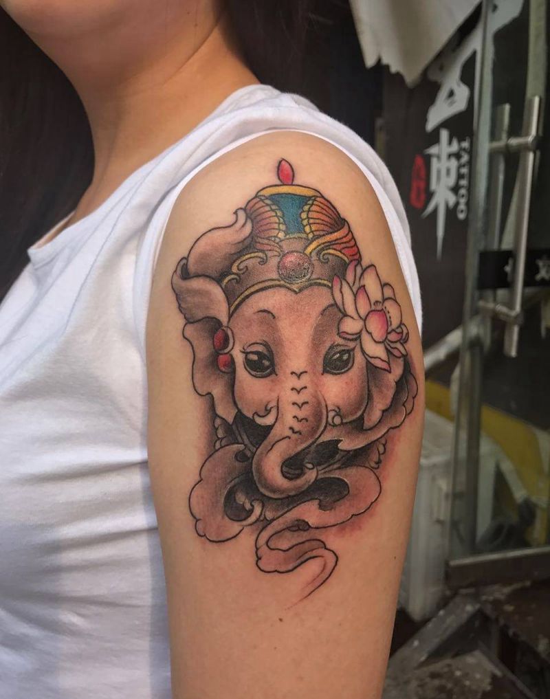 象神纹身图片_